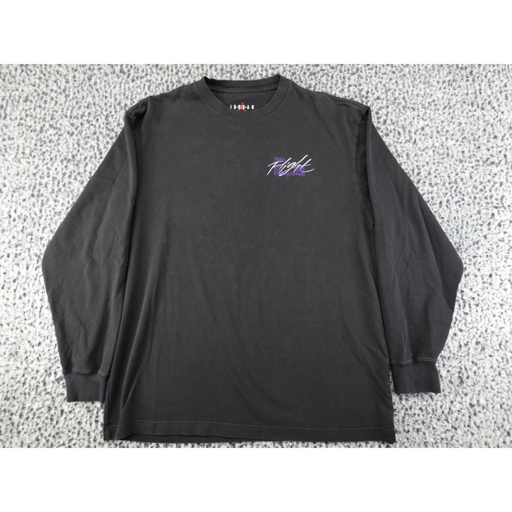 Jordan Flight Long Sleeve T-Shirt Mens Medium Black Sample 2022 Air Tour Graphic